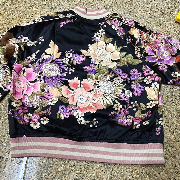 🎉Bohemian Floral Print Bomber Jacket - Picture 3 of 8